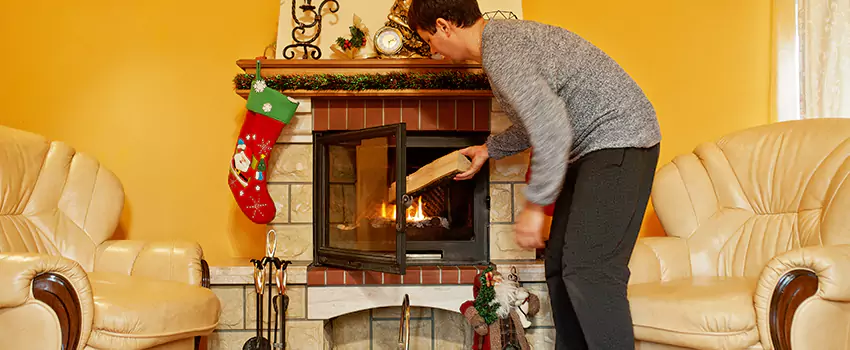 Rusted Metal Fireplace Restoration in Imperial Beach, California